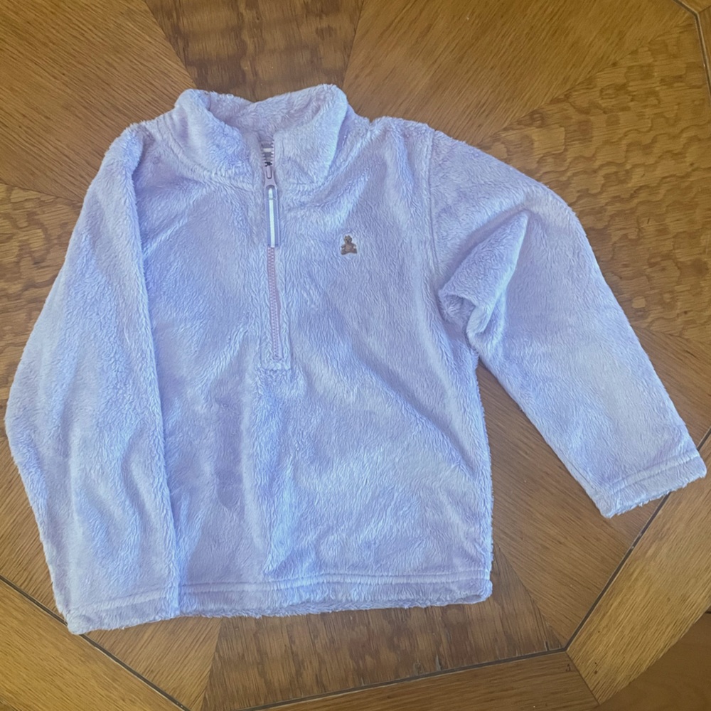 Gap kids lavender 3/4 zip fuzzy sweatshirt